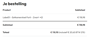 Label51 Forli eetkamerstoel velvet 2 stuks voor €118,98