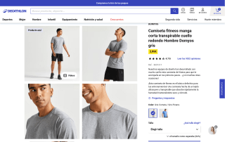 DOMYOS Camiseta fitness por 3,99€