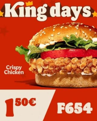 Burger King Crispy Chicken por 1,50€