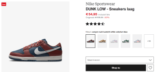 Nike Dunk Low Damesschoenen voor €54,95 bij Zalando