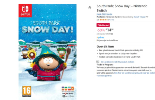 South Park: Snow Day voor €14,88 bij Amazon