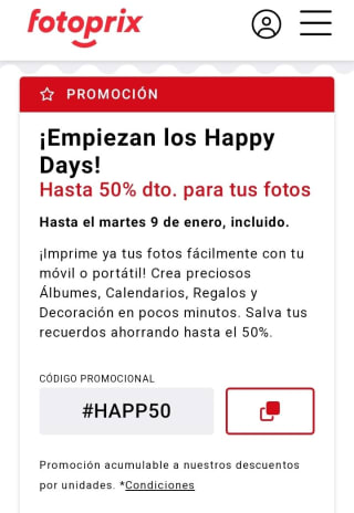 Hasta -50% de Descuento en Fotos.