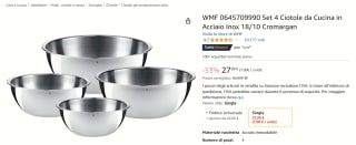 WMF Gourmet Mengkom - 4 stuks voor €27,99 bij Amazon