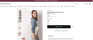 Women'secret Bolso grande engomado beige por 8,99€