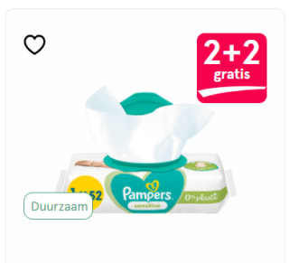 Alle Pampers luiers en/of billendoekjes 2+2 gratis bij Etos