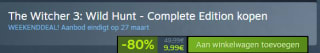 The Witcher 3: Wild Hunt - Complete Edition voor €9,99 via Steam