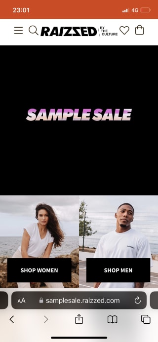 Raizzed sample sale, Raizzed sample sale
