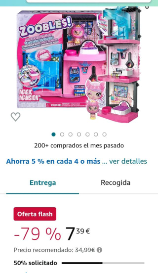 Zoobles Magic Mansion Transforming Playset with Exclusive Z-Girl por 7,39€.