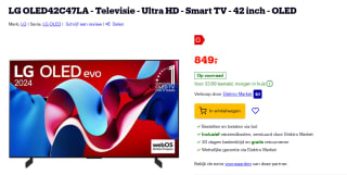 LG OLED42C47LA - Televisie - Ultra HD - Smart TV - 42 inch - OLED voor €849 bij Bol