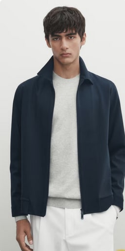 Massimo dutti chaqueta mezcla algodón por 29,95€