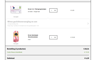 Gratis Nivea handdoek bij 1 actie product i.p.v. 2 bij Kruidvat
