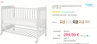 Treppy Dreamy Plus 2 Wit 60x120 cm Ledikant aan Bed voor €299,99 bij Pinkorblue