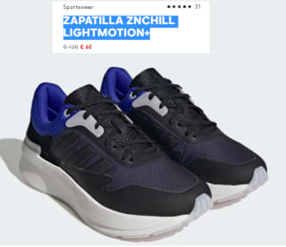 Zapatillas de Running para Hombre Adidas ZNCHILL LIGHTMOTION+ por 60€