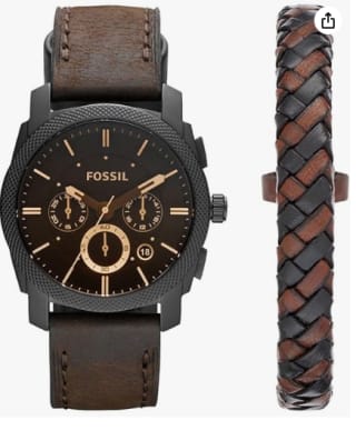 Reloj para Hombre marcaFossil Machine, Movimiento Cronógrafo con Correa de Acero o Piel por 98,20€