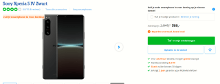 Sony Xperia 5 IV Zwart voor €580 bij Coolblue
