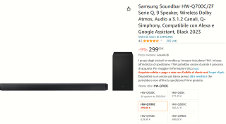 Samsung HW-Q700C - Soundbar - Inclusief subwoofer voor €299 bij Amazon