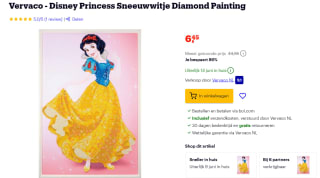 Disney Princess Sneeuwwitje Diamond Painting voor €6,45 bij Bol.com