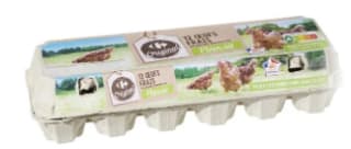 Lot de 12 Oeufs plein air à 3,09€