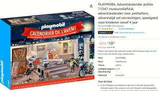 PLAYMOBIL Adventskalender 2023 Politie museumdiefstal voor €10,93 bij Amazon