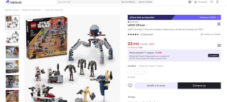 Pack de Combate: Soldado Clon y Droide de Combate LEGO Star Wars TM por 22,99€ (11,50€ nuevo usuario)