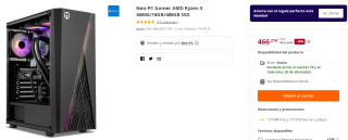 Ordenador Neo-PC Gamer AMD Ryzen 5 4600G/16GB/480GB SSD por 466.21€