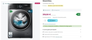 Bolero DressCode 8500 Inverter Steel A Lavadora de 8 Kg por 319€