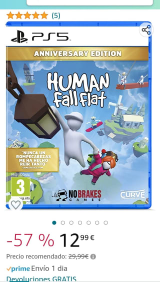 Human. Fall Flat PlayStation 5 por 12,99€.