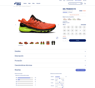 Zapatillas Asics Gel Trabuco 10 Hombre por 54€