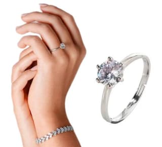 [Prijsfout?!] Klassieke Ring met Swarovski Elements voor €1,99 bij Koopjedeal