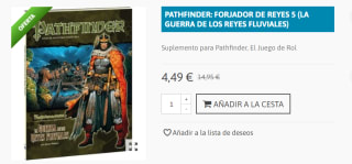 Pathfinder forjador de reyes 5: la guerra de los reyes fluviales por 4.49€
