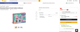 Juego de mesa Clementoni Memo Pocket Gabby's Dollhouse por 4,49€