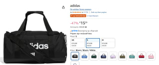 ADIDAS Sporttas duffeltas voor €15,99 bij Amazon