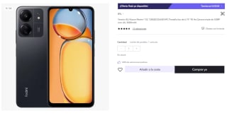 Movil Xiaomi Redmi 13C 4GB+128GB por 69.6€