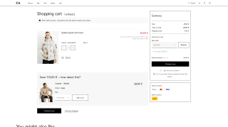 Chaqueta acolchada con capucha C&A por 20€