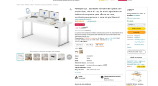 Escritorio 180x80 de altura ajustable por 279,99€