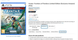 Juego Avatar: Frontiers of Pandora Limited Edition (PS5) por 22,44€
