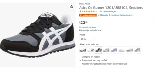 Asics OC Runner sneaker voor €22,40 bij Amazon.nl