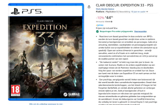 Clair Obscur: Expedition 33 - PS5 voor €44,95 bij Amazon