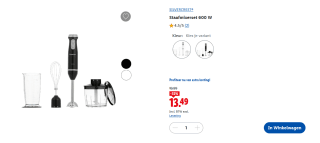 SILVERCREST® Staafmixerset 600 W voor €13,49 bij de Lidl