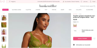 Soutien-gorge à armatures non-préformé longline Billie - Vert à 40,99€