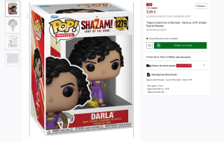 Figura vinilo Fury of the Gods Darla no 1279 Funko Pop! de Shazam por 3,99€