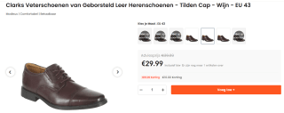 Clarks heren Tilden Cap heren schoenen voor €29,99 bij Ochama