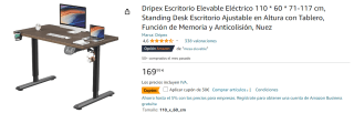 Dripex Escritorio Elevable Eléctrico por 139,90€
