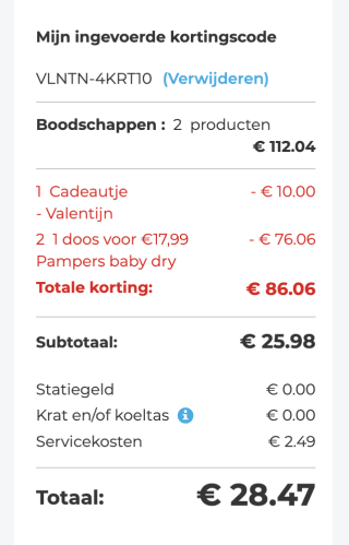 Prijsfout?! Bestel 2 Gigapakken pampers voor 28,47 euro ( in plaats van 112.04 euro)