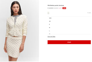 Minifalda punto textura para Mujer por 3.49€