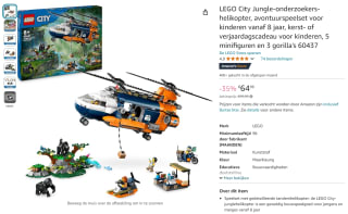LEGO City Jungle-onderzoekers-helikopter (60437) voor €64,99 bij Amazon