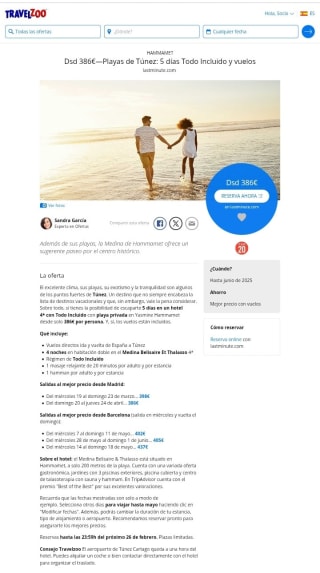 Playas de Túnez Todo Incluido 5 días desde 386€.