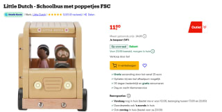 Little Dutch Schoolbus Met Poppetjes voor €11,60 bij Bol