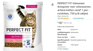Perfect Fit 1+ Active 750 gram 6 zakken voor €16,36 bij Amazon.nl