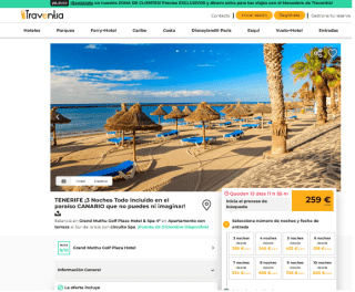 Tenerife: 3 noches en hotel 4* TODO INCLUIDO + Spa desde 259€ por persona